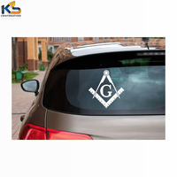 Autocollant personnalisé en vinyle PVC pour outils maçonniques, résistant à l'eau et aux UV, réutilisable, de haute qualité, pour voiture, camion, moto, mur