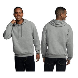 Sweat à capuche unisexe gris chiné meilleure qualité hiver motif solide bien ajusté prix raisonnable col haut à capuche - Product Image 6