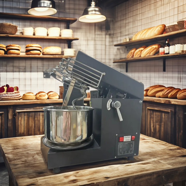 Intelligent 10-Liter Bread Dough Spiral Mixer Adjustable Speed with Tilt-Up Head and Removable Bowl Food Mixers
