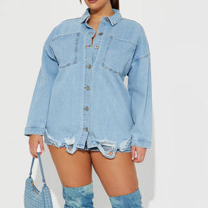 แจ็กเก็ตยีนส์ระบายอากาศได้ดีสำหรับฤดูหนาวโลโก้2026/OEM โลโก้ออกแบบได้ตามต้องการสำหรับผู้หญิง - Product Image 4