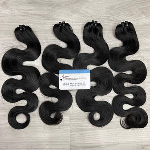 Prix de gros, mèches de cheveux humains ondulés, 100% cheveux vierges bruts vietnamiens, extensions de cheveux tissés à la machine, ondulés - Product Image 3