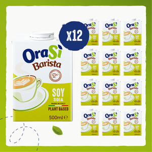 Bevanda Vegetale a Base di Soia OraSi Barista 0,5 Litri per Distributori, Confezione da 12 Unità, Durata 360 Giorni - Product Image 2
