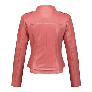 เสื้อแจ็คเก็ตหนังคุณภาพสูงสำหรับผู้หญิง แฟชั่นปี 2025 ระบายอากาศได้ดี ออกแบบได้ตามต้องการ คุณภาพดีเยี่ยม ดีไซน์ชั้นนำ - Product Image 5