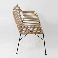 Banc empilable en rotin Rio moderne pour la location événementielle, la maison, le bureau, l'appartement, l'hôtel et la villa, salle à manger et salon