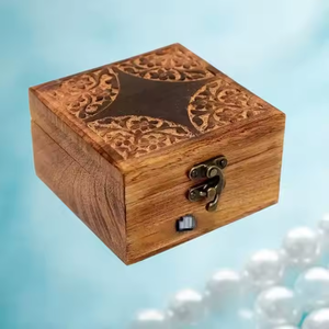 Caja de Almacenamiento de Madera Hecha a Mano de la Mejor Calidad para Joyas, Ecológica, Artesanía Saniya SH-2883, Capacidad Personalizada de Proveedor Indio - Product Image 5