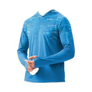 Personalizado bajo MOQ sublimación Impresión de secado rápido poliéster rendimiento pesca Sudadera con capucha UPF 50 camisa de pesca con capucha - Product Image 5