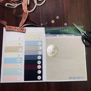 Camisa de Tela Brocada 100% Lino IRIS, Tejida e Impresa, 120 GSM, 58 - Product Image 3