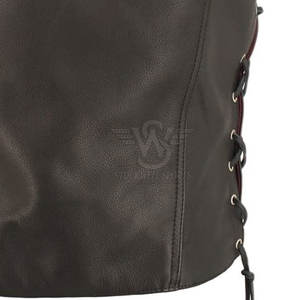 Gilet de motard en cuir robuste - Conception coupe-vent pour l'hiver avec intérieur confortable et tissu résistant, personnalisable - Product Image 6