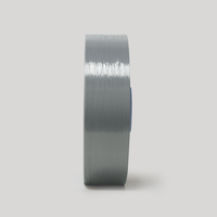 Fil POY 100% polyester gris foncé teint en masse 150D/48F, fil pré-orienté écologique pour tissage DTY et tricotage