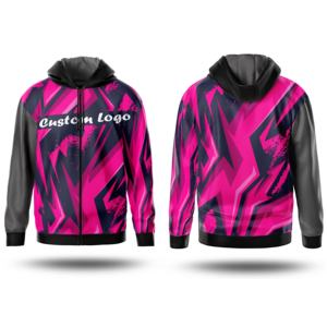 OEM Sweat à capuche d'hiver pour hommes grande taille Sublimation personnalisée Broderie à glissière imprimée en 3D 100% polyester Impression numérique écologique - Product Image 6