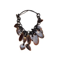 Collier pendentif en corne naturelle plaquée or de la meilleure qualité, accessoire élégant en forme de papillon fabriqué à la main pour les fêtes avec chaîne à maillons