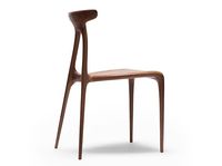Ensemble de table à manger en teck européen moderne, respectueux de l'environnement, avec des contours organiques, une silhouette artistique minimaliste pour l'ameublement de la maison