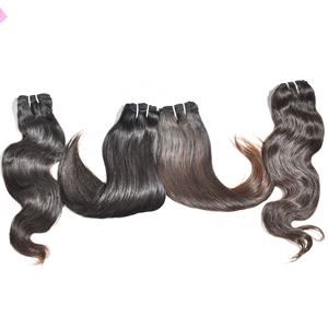 Indien 100% brut couleur naturelle femmes noires Premium machine double trame vague profonde cuticule aligné tissage Extensions de cheveux humains - Product Image 6