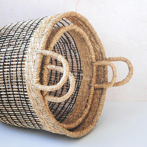 Raffia herbe panier panier conteneurs prix le moins cher paniers en jonc de mer pour l'organisation de la maison et le stockage - Product Image 3
