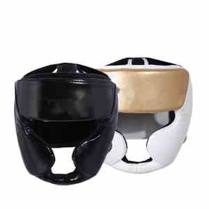 Dernier Style Logo Personnalisé PU Casque De Boxe En Cuir Portable Visage Tête Garde pour Hommes MMA Prix De Gros - Product Image 2