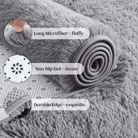 Tapis en fausse fourrure personnalisé avec logo, hauteur de poils 5-6mm, tapis moelleux en soie et laine, moderne et tufté, pour usage domestique et commercial, idéal pour couloir