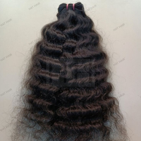 Extensions de cheveux humains indiens Remy vierges, bouclés rebondissants, texture douce, double trame, simple tirage, à prix bas