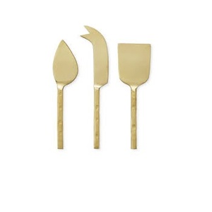 Juegos de quesos decorativos de mesa con acabado moderno dorado con mango de Metal para restaurantes de lujo, cocina casera - Product Image 1