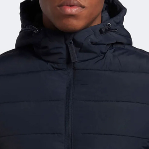 Vente directe d'usine Veste bulle à manches longues de style High Street pour hommes Manteau en toile d'hiver avec capuche col montant fermeture éclair - Product Image 6