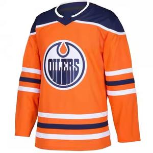 เสื้อเจอร์ซีย์ฮ็อกกี้น้ำแข็งของผู้ชายเสื้อโพลีเอสเตอร์แบบระเหิด100% ชุดฮ็อกกี้น้ำแข็งสำหรับผู้ชายเสื้อทีมออกแบบได้ตามต้องการ - Product Image 1