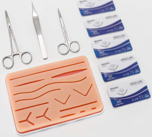 Para estudiantes de medicina, precio al por mayor, Kit de práctica de sutura con herramientas manuales de almohadilla de entrenamiento de acero - Product Image 5