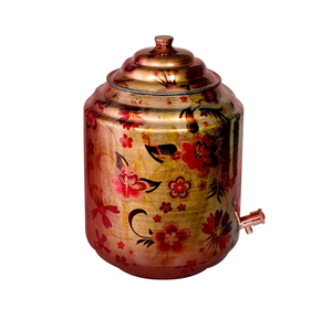 Olla de agua de cobre 100% para el hogar, utensilios de cocina, oficina, fiesta, restaurante, olla de agua impresa con esmalte usado a precio barato - Product Image 4