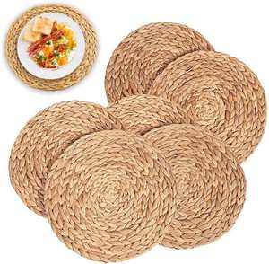 Water Hyacinth <b>Placemats</b> <b>Round</b> Woven Dining Table Decor with Natural Wicker <b>Placemat</b> Style <b>Placemats</b> From Vietnam - Product Image 4