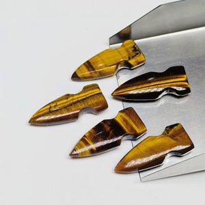 Pierre précieuse naturelle en forme de balle 26X10mm sculptée à la main pour la fabrication de bijoux en vrac - Product Image 1