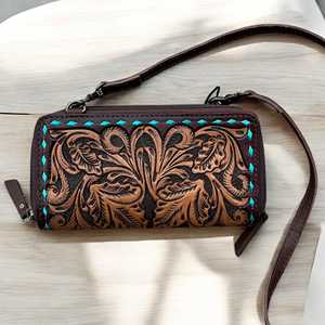 Women's Lady <b>Vintage</b> Bohemian Lightweight Summer <b>Clutch</b> <b>Bag</b> Genuine Leather Hand Tooling Carving New Design Hot Selling - Product Image 1