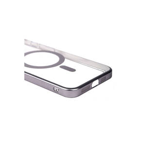 Coque de téléphone portable en polycarbonate rigide mat compatible MagSafe, édition argentée Netzy pour iPhone 15 Pro, finition mate élégante - Product Image 3