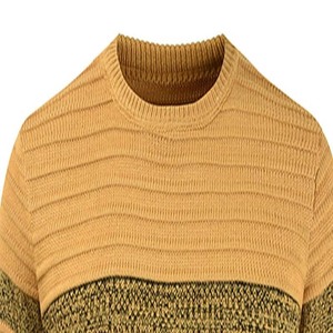 Automne et hiver couleur unie col rond pull en tricot décontracté bas mince tricots vêtements pour hommes chandails pull en coton pour hommes - Product Image 4