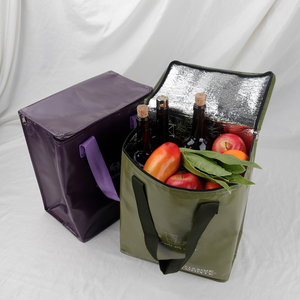 Classic Foldable Insulated Non-Woven Cooler Bag with Zipper Closure - Product Image 4