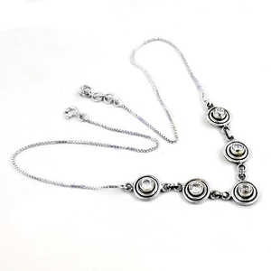 Collier rond en argent 925 pour femmes, zircone cubique, collier élégant en cristal, cadeau - Product Image 2