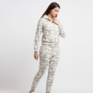 Conjuntos Deportivos de Camuflaje para Mujer, Diseño Personalizado al por Mayor, 100% Algodón, Ligeros, de Longitud Completa, Alta Calidad, Transpirables, con Elasticidad en Cuatro Direcciones - Product Image 3