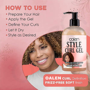 Oalen Gel hydratant et anti-frisottis personnalisé de 250ml pour boucler les cheveux - Product Image 6