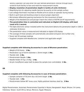 Penetrómetro digital completamente automático para detectores de metales industriales de precisión de cera de grasa de betún para mercados globales de betún - Product Image 3