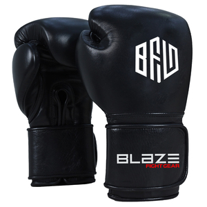 Gants de boxe en cuir véritable de haute qualité à séchage rapide évacuant l'humidité entraînement Sparring Kickboxing Muay Thai 4 pouces pour Velcro - Product Image 1