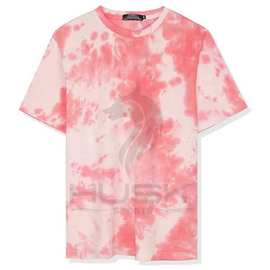 T-shirt unisexe vert rouge Tie Dye, estival et coloré, échantillon gratuit, offre spéciale - Product Image 4