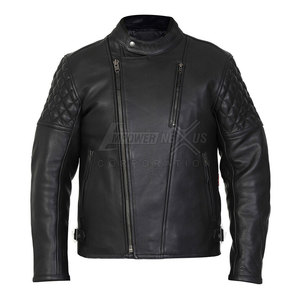 Chaqueta de moto de cuero genuino al mejor precio para hombre, venta en línea teñida lisa, chaqueta de moto para hombre hecha en Pakistán - Product Image 1