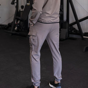 Venta al por mayor OEM pantalones Cargo Streetwear pantalones de algodón caqui Track Jogger con pantalones personalizados pantalones de los hombres a rayas curvas rectas - Product Image 4