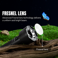 Lampe torche rechargeable USB-C en ABS noir, 2000 mAh, 3W, avec modes forte, faible, stroboscopique et rappel de faible puissance, batterie remplaçable - Vente en gros usine