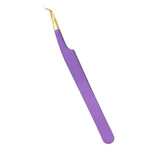 Pince à épiler professionnelle pour extensions de cils, en acier inoxydable, précision, outil d'application de cils volumineux pour salon de beauté et usage personnel - Product Image 6