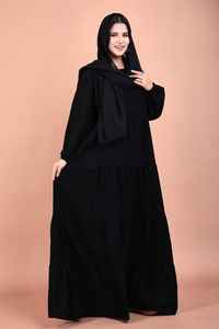 Ropa musulmana tradicional de mujer modesta elegante islámica hermosa mano para trabajar Fit Abaya estilo Dubai-accesorio incluido - Product Image 2