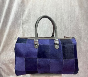 Bolsa de Viaje de Cuero con Parches de Piel Sintética, Bolsa de Fin de Semana, Bolsa de Almacenamiento Grande, Tamaño de Cabina, para Viajes Cortos, Bolsa de Gimnasio - Product Image 2