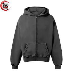 เสื้อมีฮู้ดรุ่นพรีเมี่ยมสำหรับผู้ชายผ้าคอตตอน100% ดีไซน์มีซิปปรับแต่งโลโก้ได้ - Product Image 1