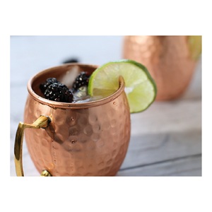 Pure Copper Set of 4 Moscow Mule Mugs with Pure Wooden Safe Collect Box & <b>Coaster</b> for Home & Gift Use - Product Image 5