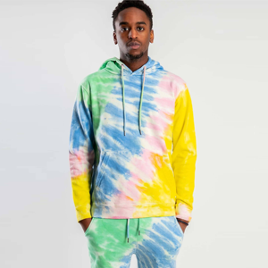 Conjunto Deportivo de Dos Piezas para Hombre, Sudadera con Capucha y Pantalones Jogger, Color Pastel Sólido, Personalizado, de Felpa, Corte Ajustado, Informal, para Entrenamiento Atlético - Product Image 1