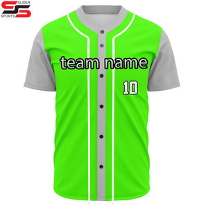 Original Design Baseball Shirt Digital Printed Mesh Polyester V-Neck T Shirt <b>Stitched</b> Personalized Logo Name Men Baseball Jersey - Product Image 6