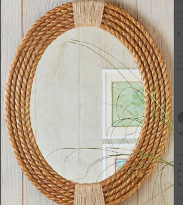 Custom Home Decor Round Macrame <b>Hanging</b> Wall Decorative <b>Mirror</b> with Boho Fringe - Product Image 1