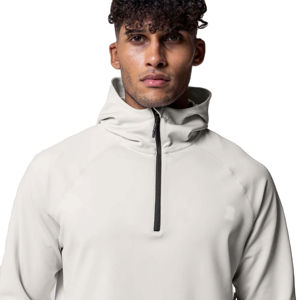 เสื้อสวมหัวคอตั้งมีฮู้ดสำหรับผู้ชายเสื้อกีฬาฤดูหนาวแบบสวมศีรษะมีฮู้ดผ้าคอตตอน100% ย้อมสีล้วนพิมพ์โลโก้ได้ตามต้องการ - Product Image 2